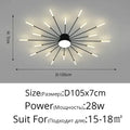 Modern gold sunburst acrylic led ceiling lights for bedroom