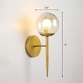 Modern gold torch wall sconce – corridor glass globe e26 e27 light