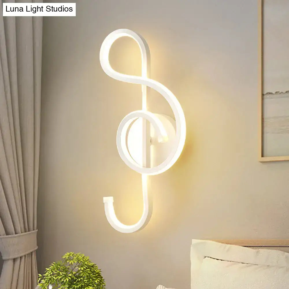Modern gold treble clef wall lamp bedroom led sconce 110v-120v 220v-240v