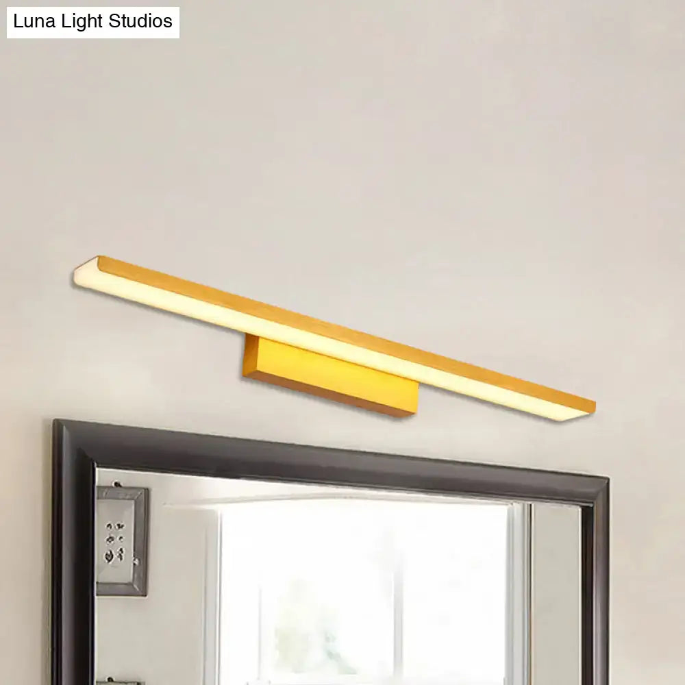 Modern gold wall mounted led vanity light warm white light bathroom