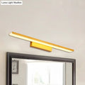 Modern gold wall mounted led vanity light warm white light bathroom