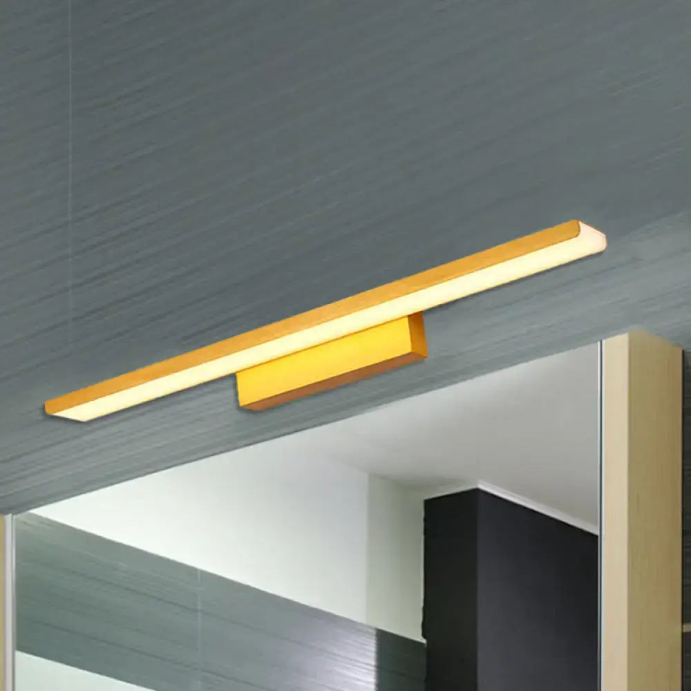 Modern gold wall mounted led vanity light warm white light bathroom