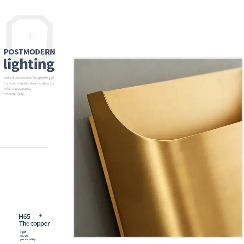 Modern gold wall sconce – living room minimalist wall lamp