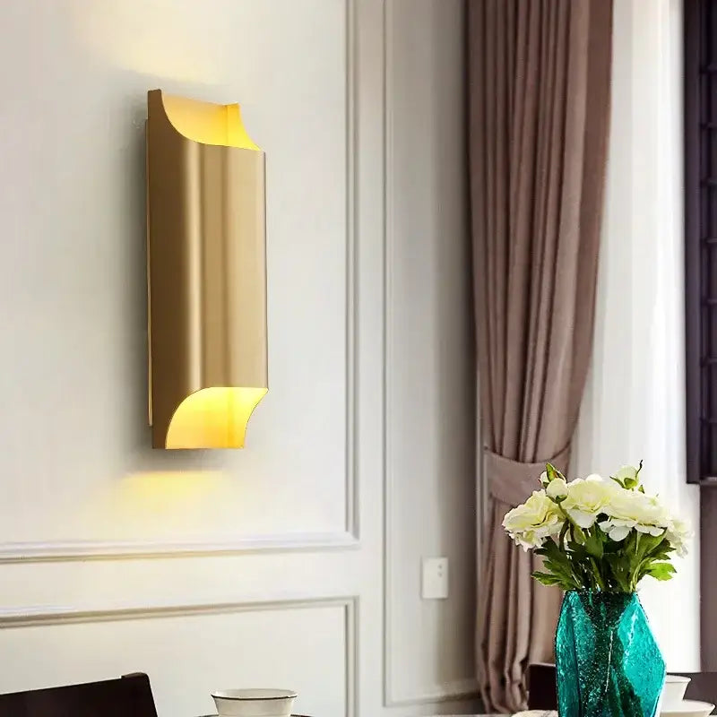 Modern gold wall sconce – living room minimalist wall lamp