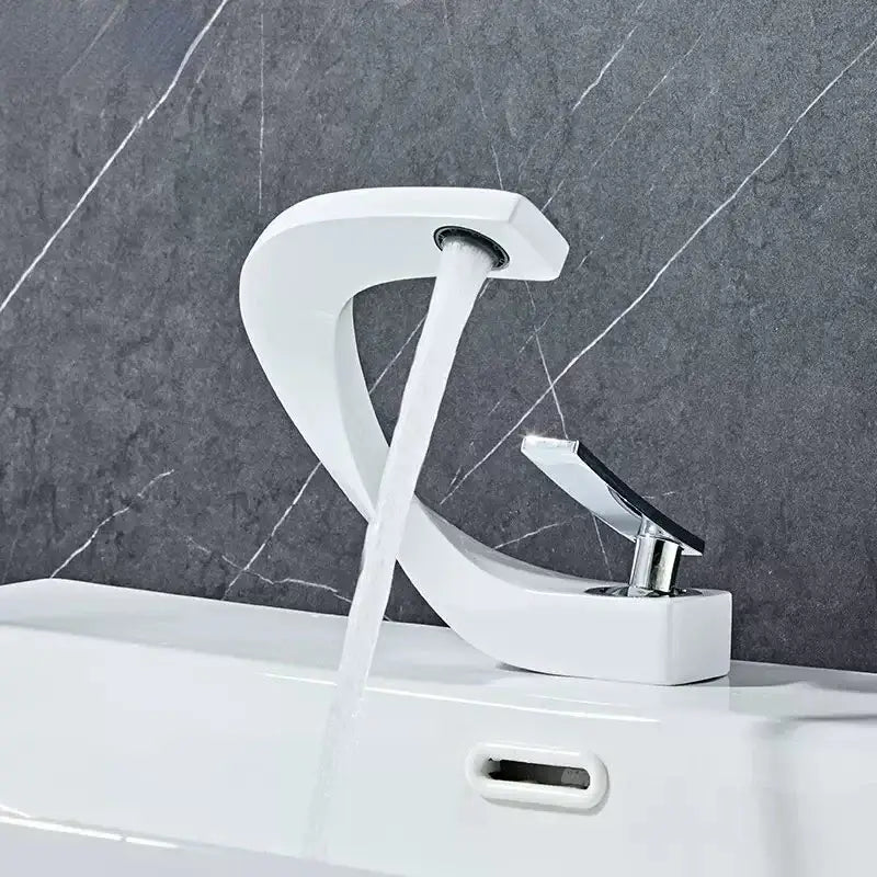 Modern gold waterfall brass basin faucet bathroom sink tap