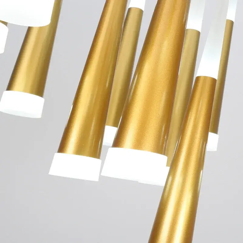 Modern gold & white acrylic led pendant lights dining room
