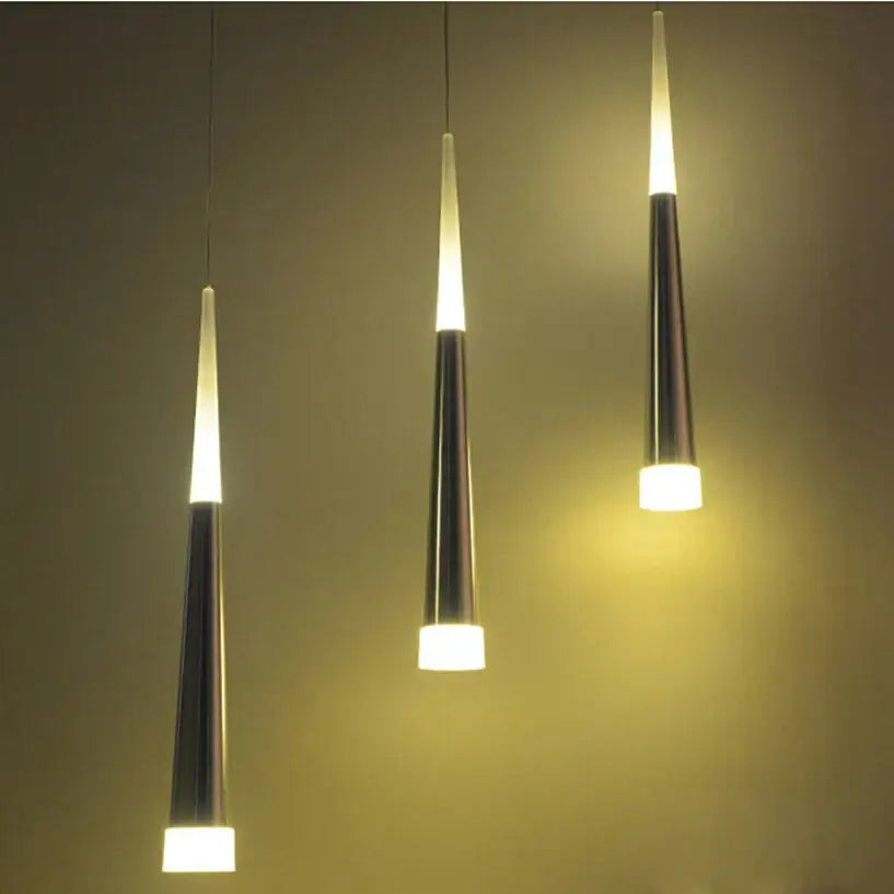 Modern gold & white acrylic led pendant lights dining room