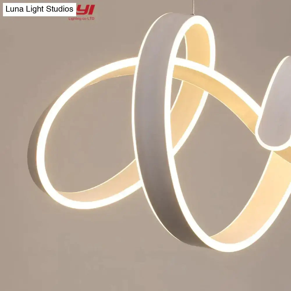 Modern gold & white led pendant lights for dining room