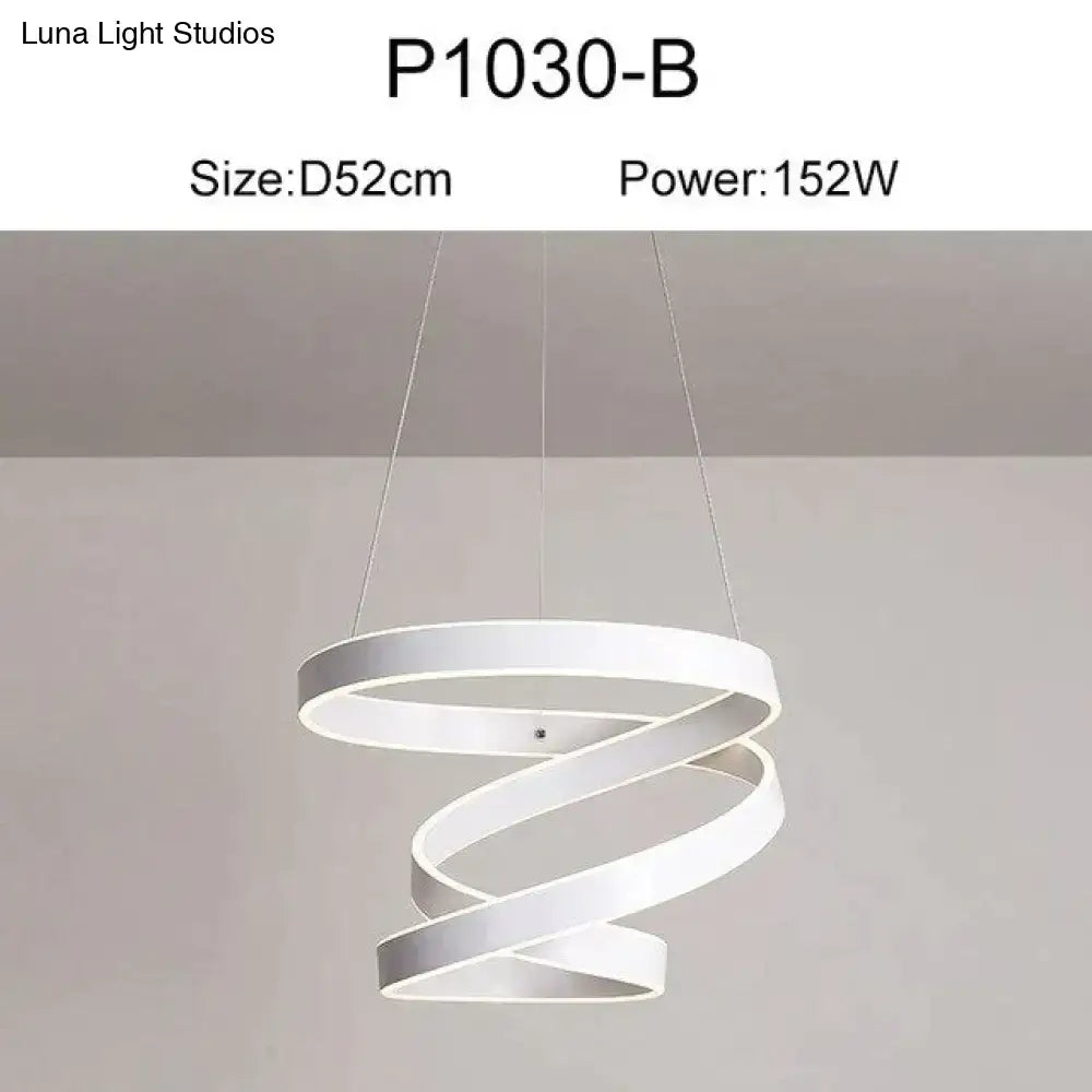 Modern gold & white led pendant lights for dining room