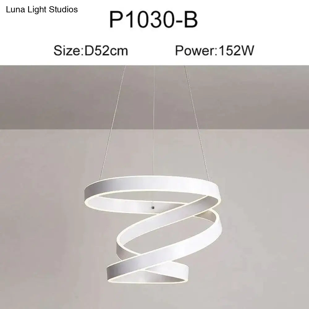 Modern gold & white led pendant lights for dining room