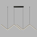 Modern gold zigzag pendant lighting fixture for dining room