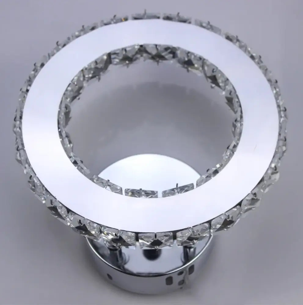Modern golden chrome crystal led wall sconce bedroom light