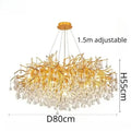 Modern golden decorbites crystal dendritic chandelier dining room light
