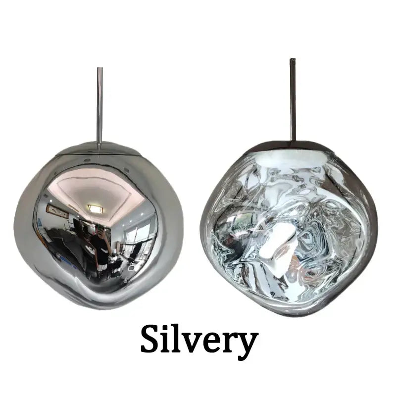 Modern golden glass lava pendant lights for dining room