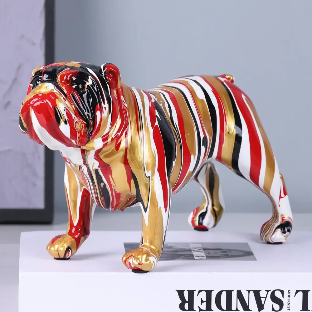 Modern graffiti decorbites bulldog figurines living room art ornament