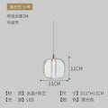 Modern gray amber and clear crystal pendant lights bedroom kitchen