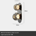 Modern gray glass wall lights living room black sconce