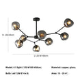 Modern gray lava glass chandelier dining room led pendant light