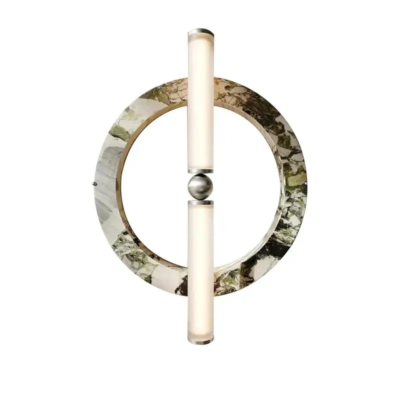 Modern green black marble wall lamp bedroom frosted glass sconce