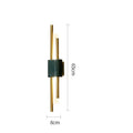 Modern green marble and gold light luxury wall lamp living room