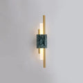 Modern green marble and gold wall sconce light bedroom decor