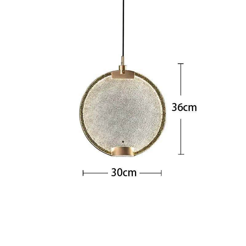 Modern green textured glass brass pendant light dining room set