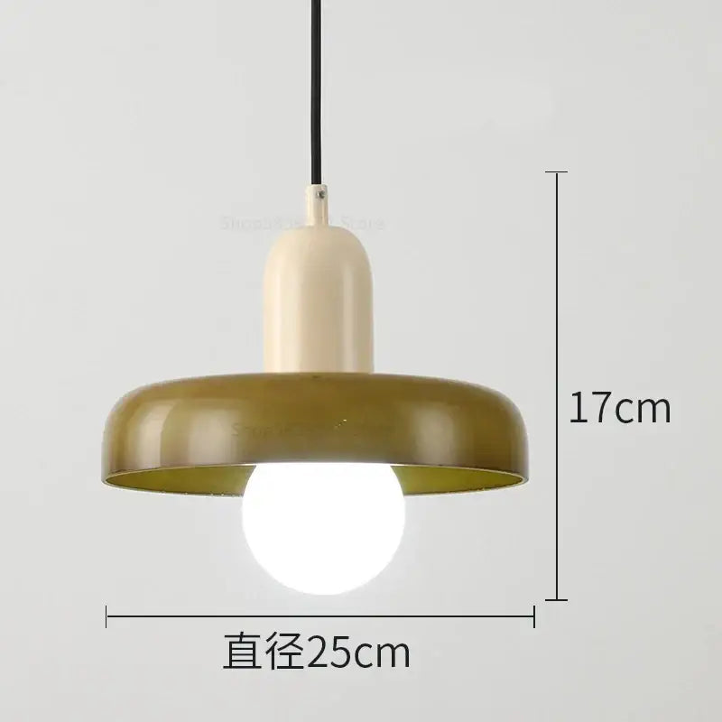 Modern green & white colorful glass pendant lights dining room