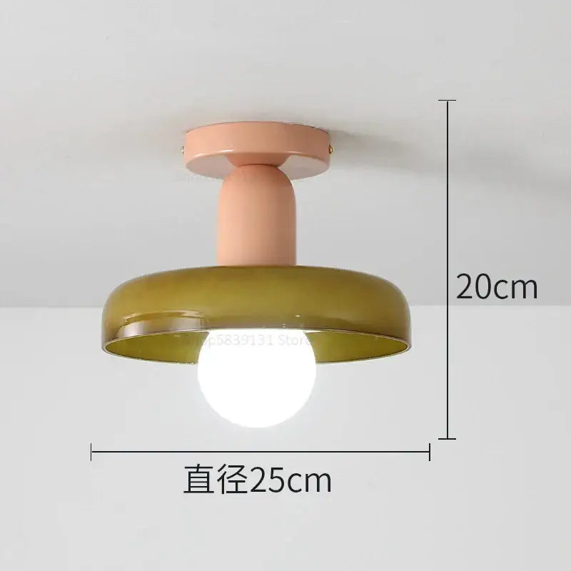 Modern green & white colorful glass pendant lights dining room