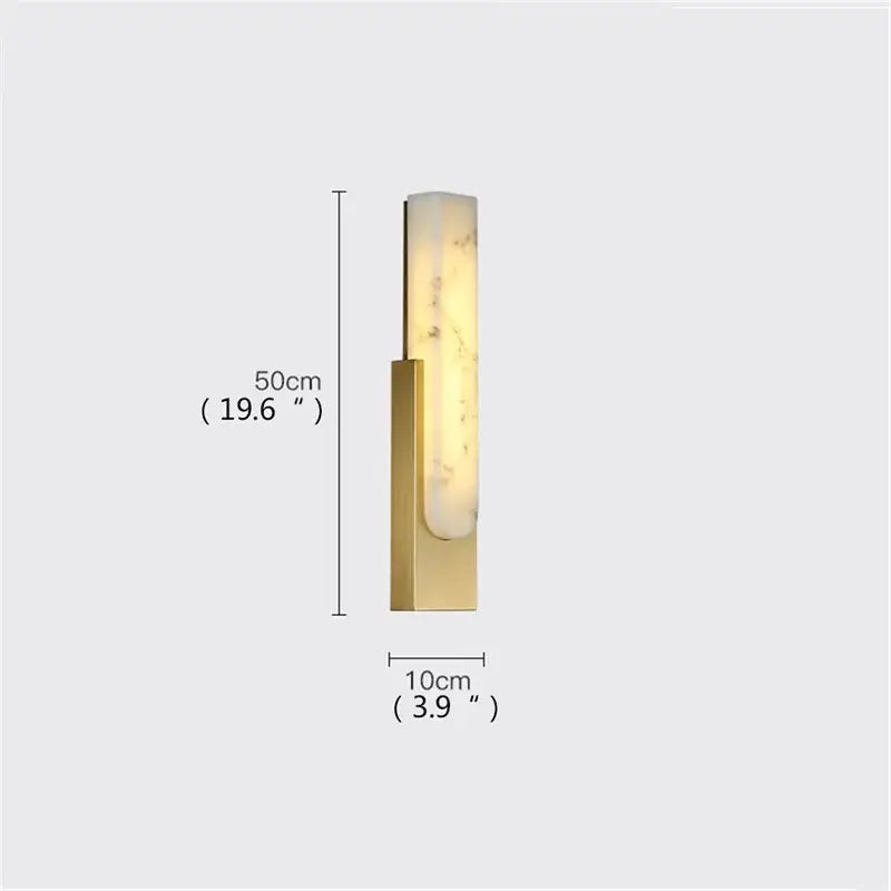 Modern grey marble led wall sconce bedroom bedside light