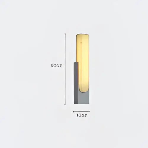 Modern grey marble led wall sconce bedroom bedside light
