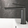 Modern gun gray waterfall basin faucet bathroom sink tap