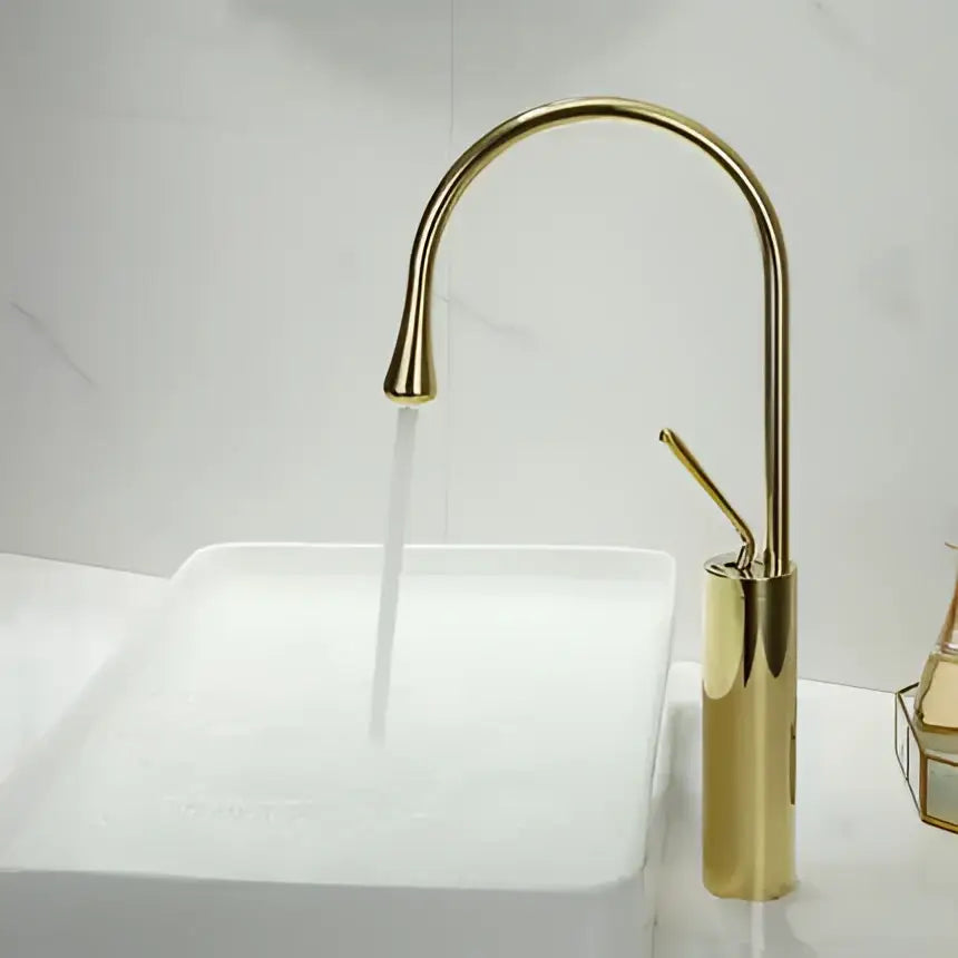 Modern gun grey brass basin faucet kitchen swivel water crane