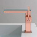 Modern gun grey digital display basin faucet bathroom temperature sensor