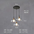 Modern hammered clear glass pendant lamp kitchen led lights