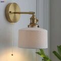 Modern herringbone ceramic copper led sconce wall lamp for bedroom