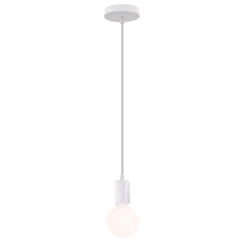 Modern industrial black cage pendant light dining room