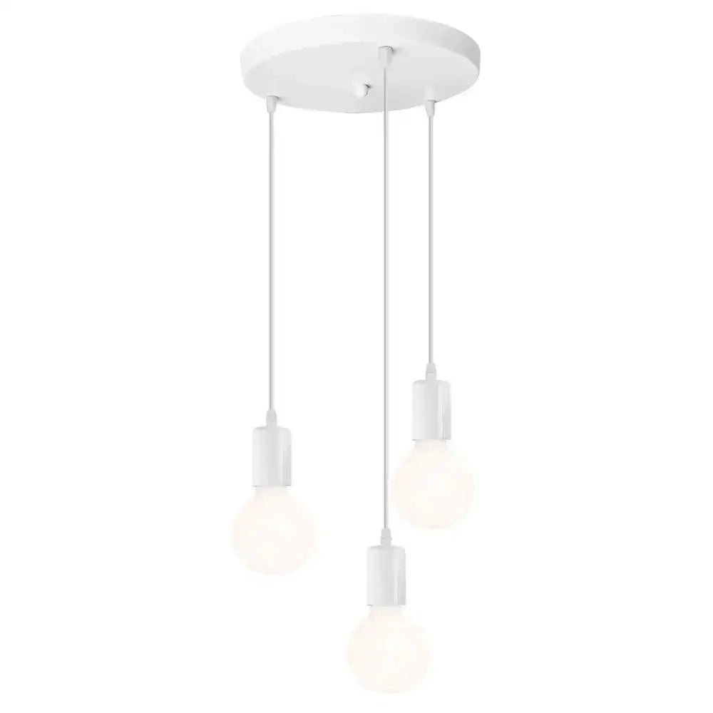 Modern industrial black cage pendant light dining room