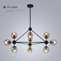 Modern industrial glass bean pendant light living room chandelier
