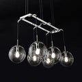 Modern industrial smoke glass island lighting kitchen pendant fixture