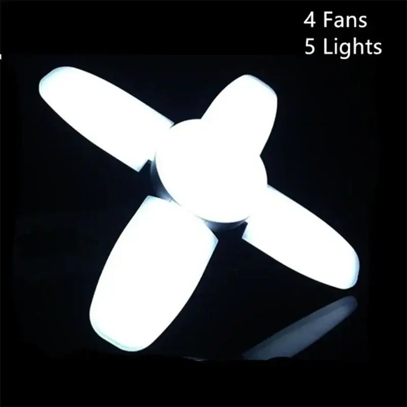 Modern industrial white foldable led ceiling light garage fixture