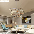 Modern interlocking ring led pendant lights for dining room