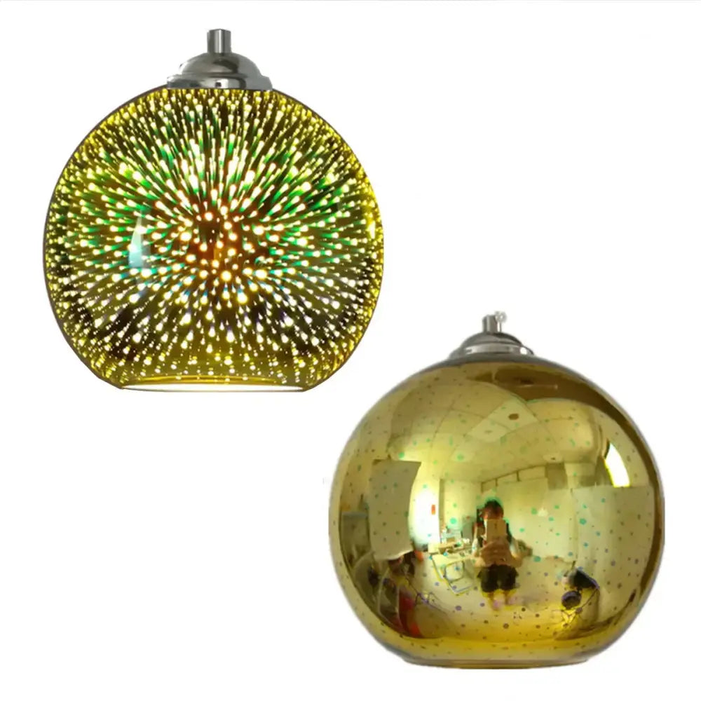 Modern iridescent colorful 3d glass pendant lights dining room