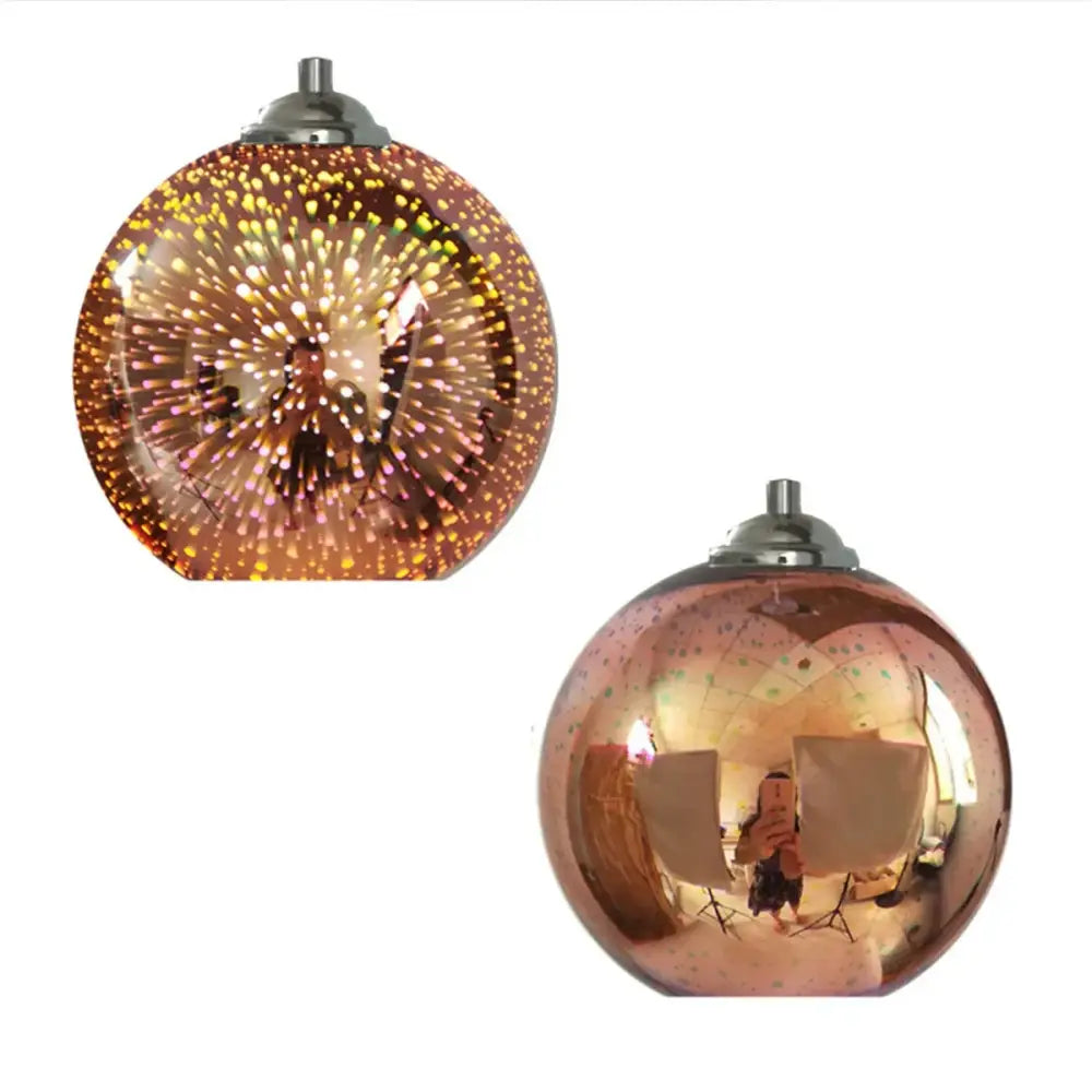 Modern iridescent colorful 3d glass pendant lights dining room