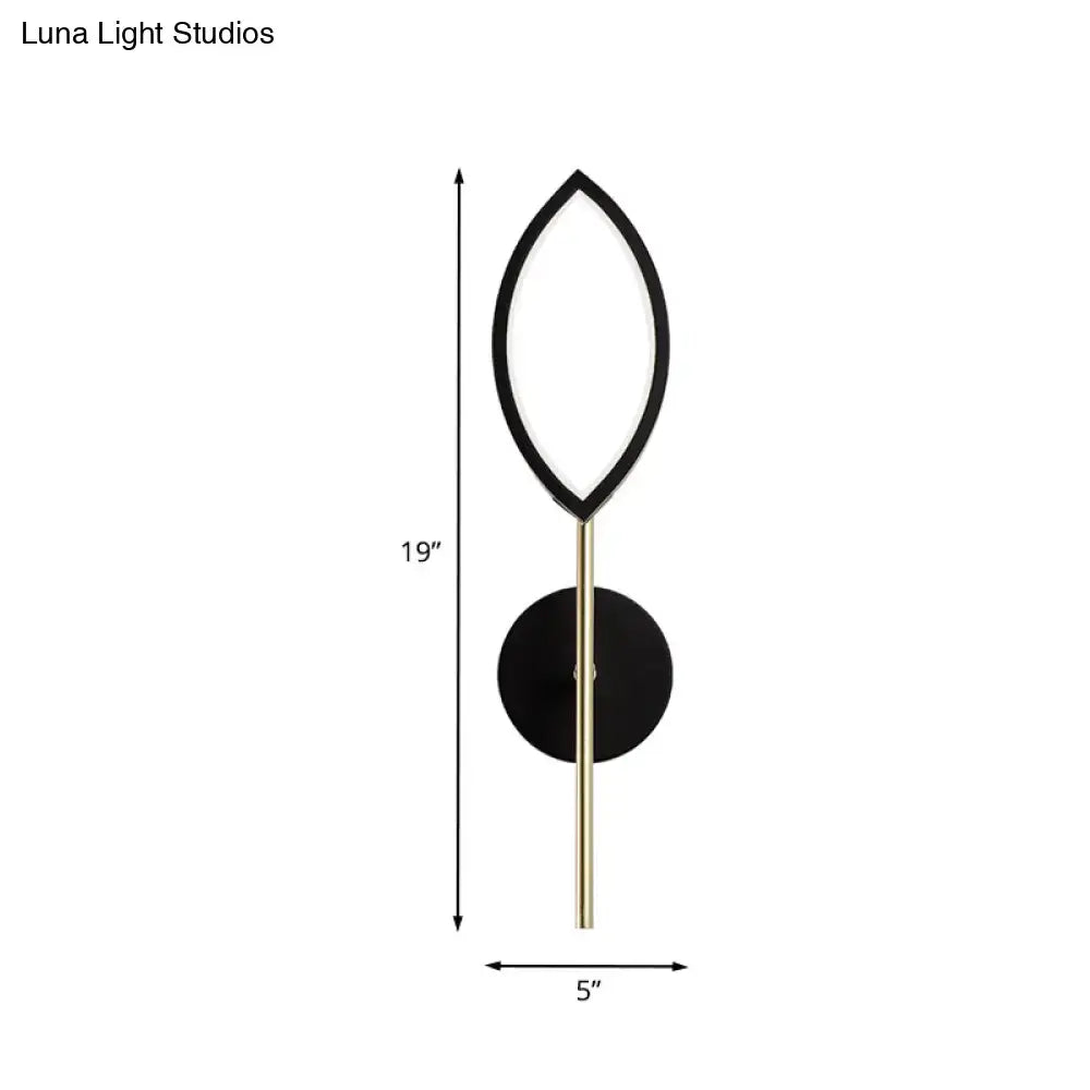 Modern leaf black & gold finish wall light living room