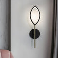 Modern leaf black & gold finish wall light living room