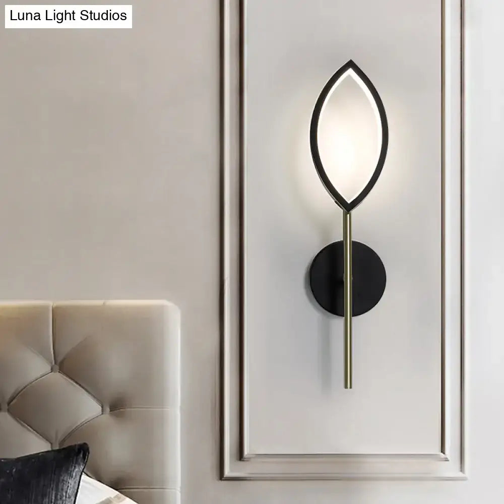 Modern leaf black & gold finish wall light living room