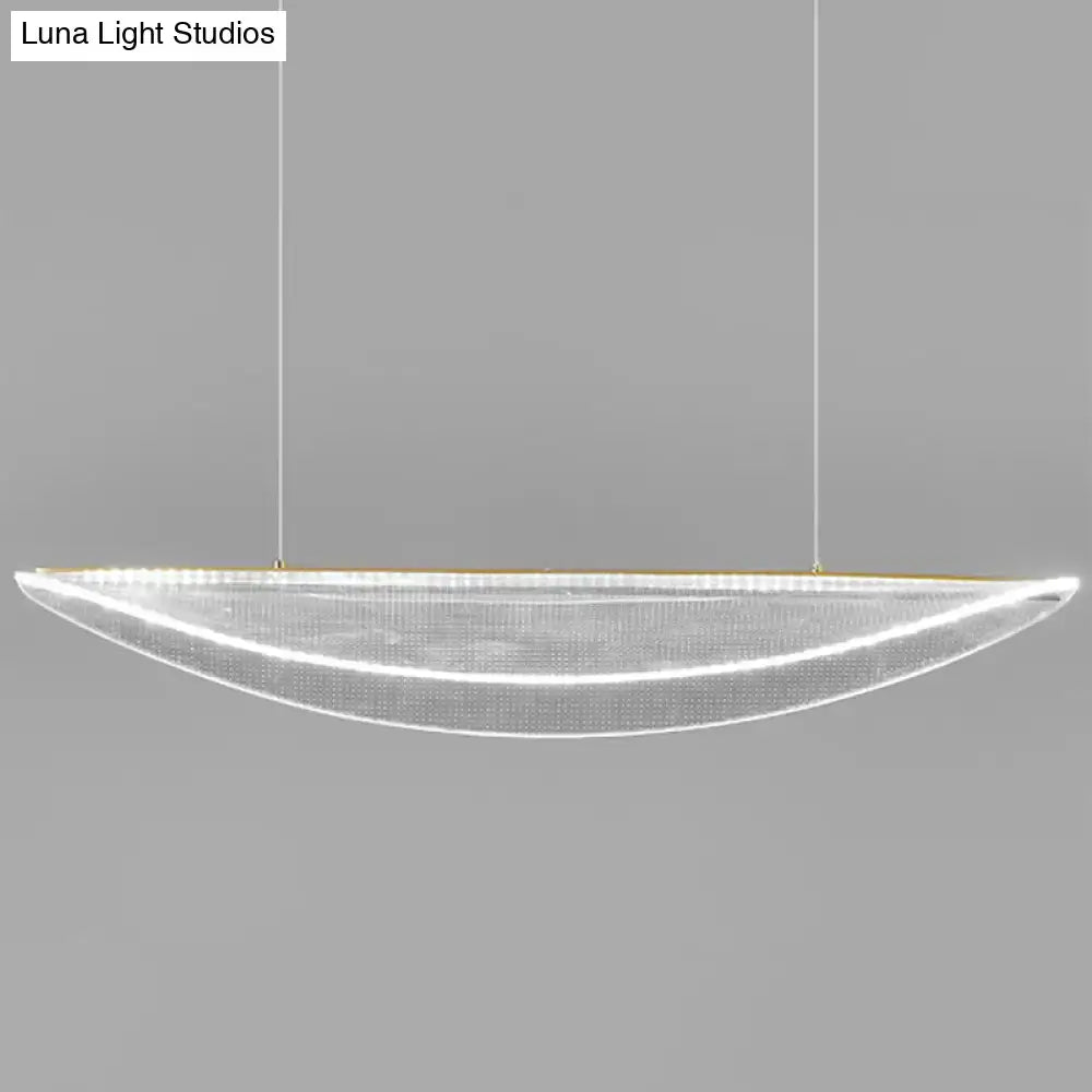 Modern leaf shaped acrylic led pendant light for dining room