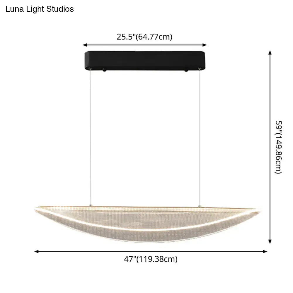 Modern leaf shaped acrylic led pendant light for dining room