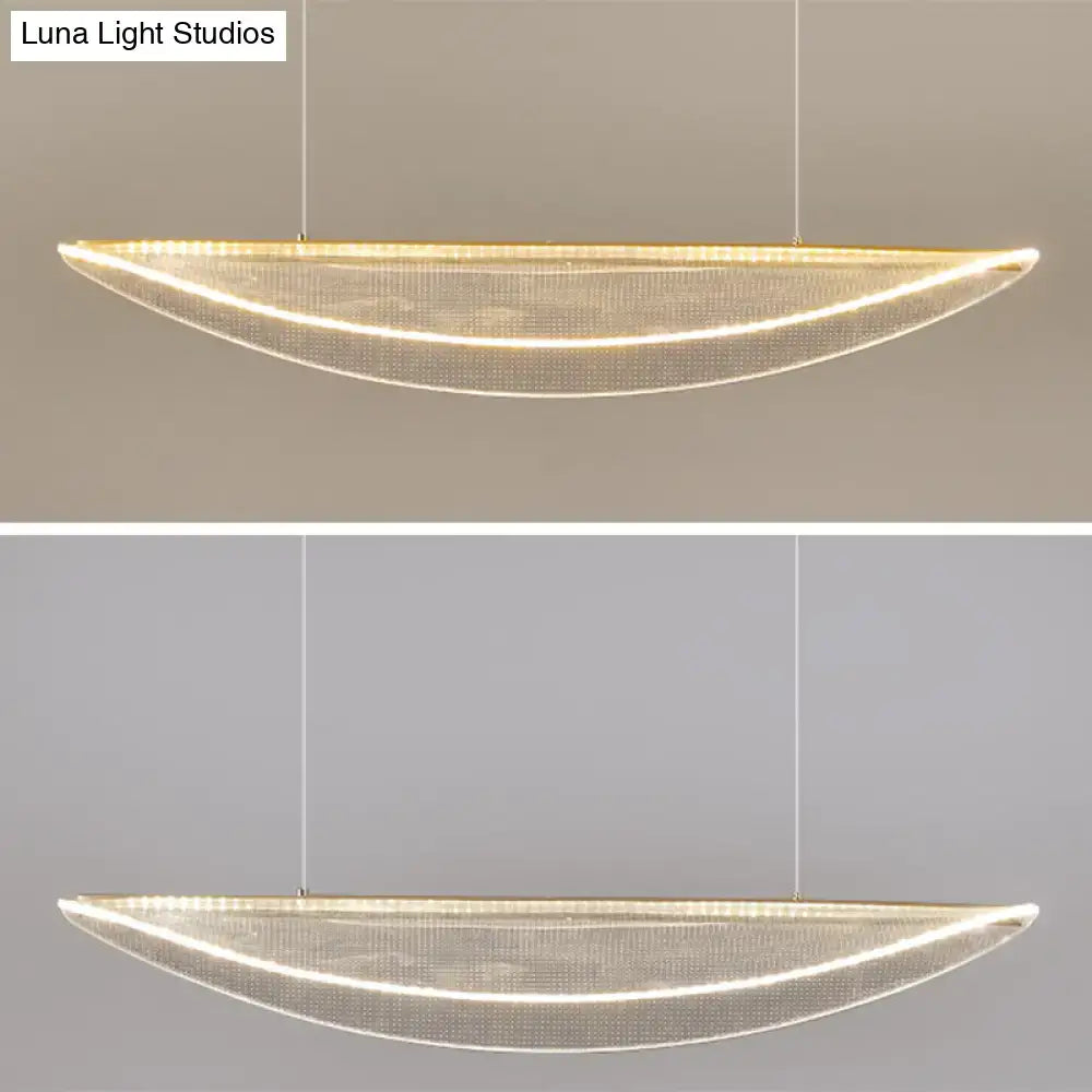 Modern leaf shaped acrylic led pendant light for dining room