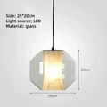 Modern led glass marble pendant light for dining room